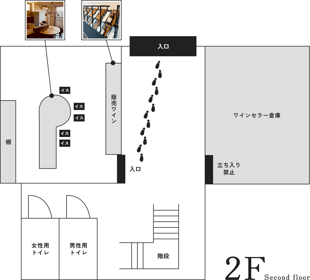 NOMIGORO店内の見取り図